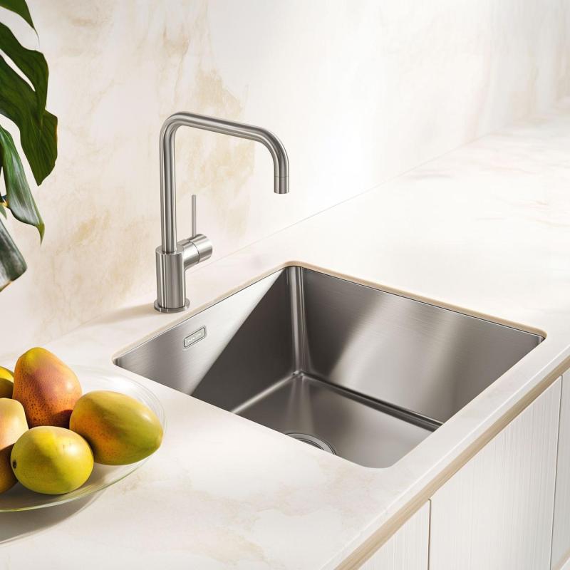 Pure.Sink Exclusivo Chiuvetă din inox 40x40 cm cu rază de 10mm pentru submontare, montare plană și supramontare PEX4040-02