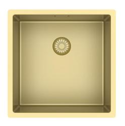 Pure.Sink Exclusiv Chiuveta de aur 40x40 cm, raza de 10mm, montare sub blat, montare la nivel și montare pe blat PEX4040-60