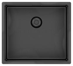 Pure.Sink Exclusivo Gun metal chiuvetă 45x40 cm, rază de 10mm pentru montarea de dedesubt, montare la nivel și montare deasupra PEX4540-61