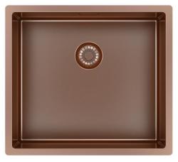 Pure.Sink Exclusivo Chiuvetă de cupru 45x40 cm, rază de 10mm pentru montare sub blat, montare la nivel și suprafață PEX4540-62