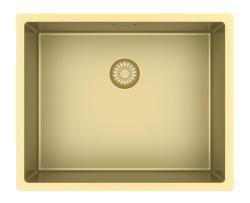 Pure.Sink Exclusivo Chiuvetă de aur 50x40 cm, rază de 10mm pentru montare sub blat, montare la nivel și montare deasupra PEX5040-60