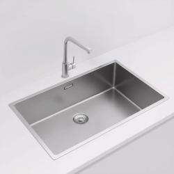 Pure.Sink Exclusivo chiuvetă mare din inox 70x40 cm, raza de 10mm pentru montare sub blat, la nivel cu blatul și suprafața PEX7040-02