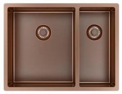 Pure.Sink Exclusivo Cupru 1,5 chiuvetă dublă 34+18 cm rază 10mm PEX341840-62
