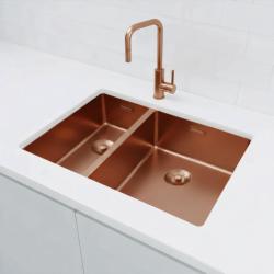 Pure.Sink Exclusivo Cupru 1,5 chiuveta dublă 18+34cm rază 10mm PEX183440-62
