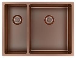 Pure.Sink Exclusivo Cupru 1,5 chiuveta dublă 18+34cm rază 10mm PEX183440-62