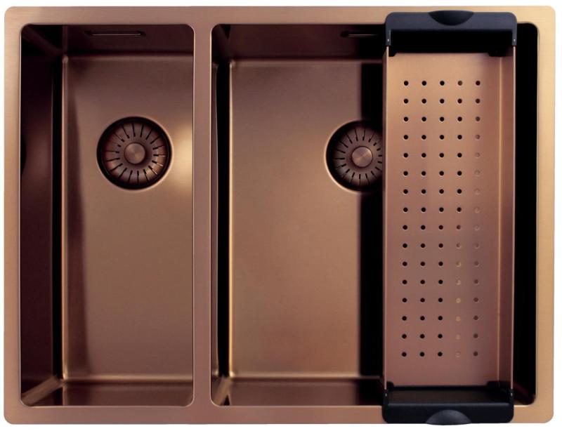 Pure.Sink Exclusivo Cupru 1,5 chiuveta dublă 18+34cm rază 10mm PEX183440-62