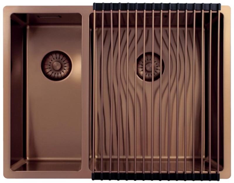 Pure.Sink Exclusivo Cupru 1,5 chiuveta dublă 18+34cm rază 10mm PEX183440-62