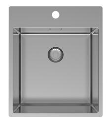 Pure.Sink Exclusivo Chiuvetă din oțel inoxidabil 44x52 cm Tapwing cu gaura pentru robinet, rază de 10mm PEX4040T-02