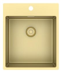 Pure.Sink Exclusivo Chiuveta de aur 44x52 cm Tapwing cu gaura pentru robinet, raza de 10mm PEX4040T-60