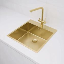 Pure.Sink Exclusivo Chiuvetă de aur 49x52 cm Tapwing cu orificiu pentru robinet rază 10mm PEX4540T-60