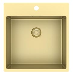 Pure.Sink Exclusivo Chiuvetă de aur 49x52 cm Tapwing cu orificiu pentru robinet rază 10mm PEX4540T-60