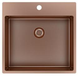 Pure.Sink Exclusivo Chiuvetă de cupru 54x52 cm Tapwing cu gaura pentru robinet, rază de 10mm PEX5040T-62