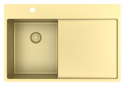 Pure.Sink Exclusivo Chiuvetă mică aurie cu zonă de scurgere 78x52 cm Tapwing stânga PEX3478LT-60