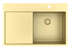 Pure.Sink Exclusivo Chiuvetă de aur cu zonă de scurgere 78x52 cm Tapwing dreapta PEX4078RT-60