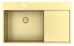 Pure.Sink Exclusivo Chiuvetă de aur cu zonă de scurgere 86x52 cm Tapwing stânga PEX5086LT-60
