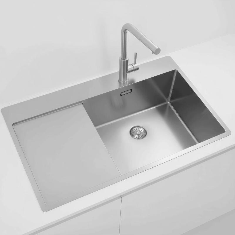 Pure.Sink Exclusivo chiuvetă din inox cu zona de scurgere 86x52 cm Tapwing dreapta PEX5086RT-02