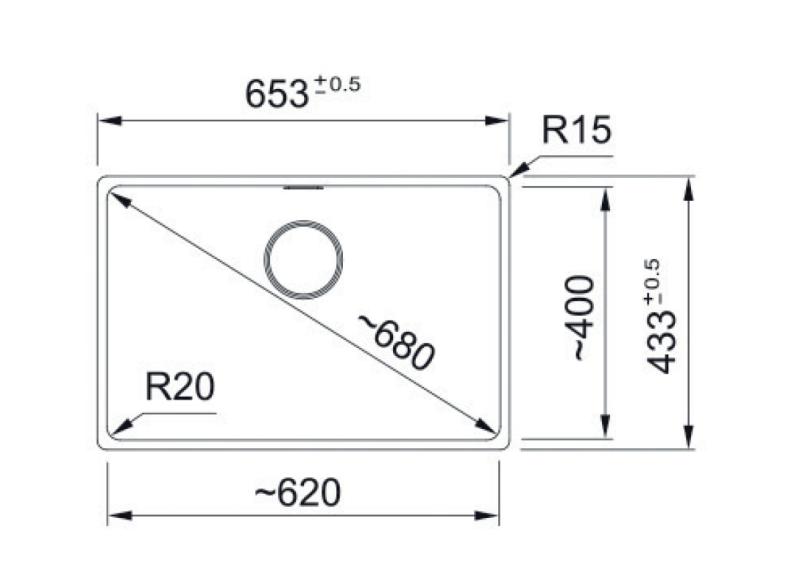 Franke Maris MRG 110-62 Fragranite Coffee cream chiuvetă submontabilă 125.0725.629