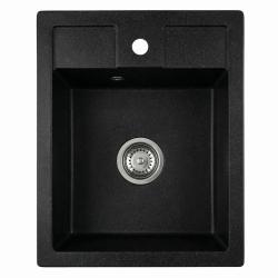 Graniteland Prest Chiuvetă look de granit Arduin hardsteen cu gaura de robinet Tapwing de suprafață 400x500mm cu Plug din oțel inoxidabil 1208971420