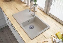 Graniteland Liri Chiuvetă Bej din Granit cu zonă de scurgere 765x448 mm 1208971439