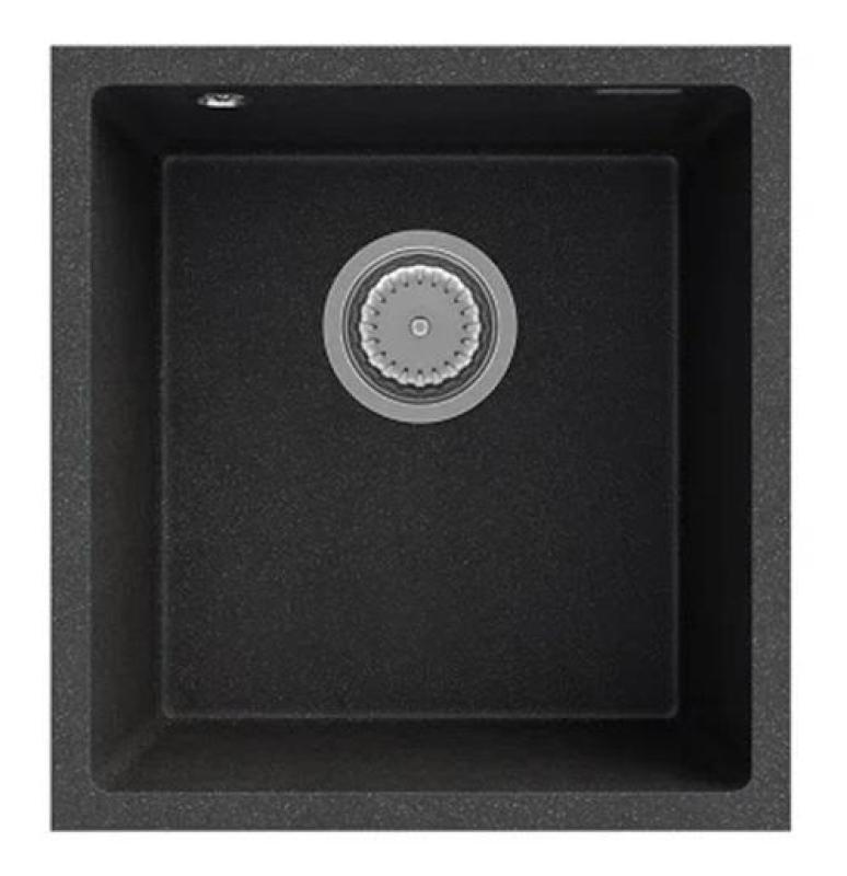 Graniteland Miniva Chiuvetă de granit Arduin cu aspect de piatră dură de montat sub blat 385x410 mm 1208971449