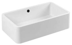 Ausmann Ceramic Mira Chiuvetă ceramică albă - Submontaj și între montaj 795 x 460 mm cu dop negru 1208971469