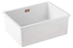 Ausmann Ceramic Ember Chiuveta Ceramică Albă - Suprafață și Submontare 54 x 40 cm cu Dop de Cupru 1208971492