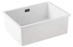 Ausmann Ceramic Ember Chiuveta Ceramică Albă - Suprafață și Submontaj 54 x 40 cm cu dop metalic Gun 1208971493