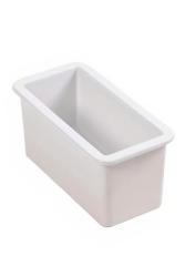 Ausmann Ceramic Ember Chiuvetă ceramică albă, semi-încorporată, de suprafață și de sub-sol, 174 x 400 mm, cu dop de aur 1208971501