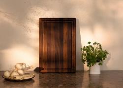 Tocator Woodsea Groove L - Tocator din Nuc cu canal de suc 60x45 cm 1208971536