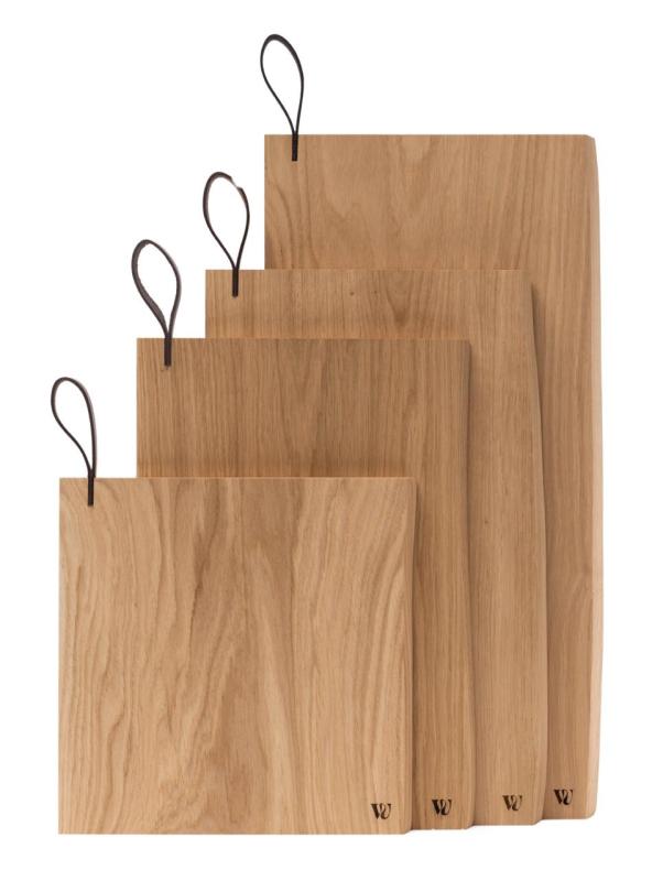 Woodsea Chop-Chop Oak S - Tocător de stejar 25x24cm cu mâner de piele 1208971539