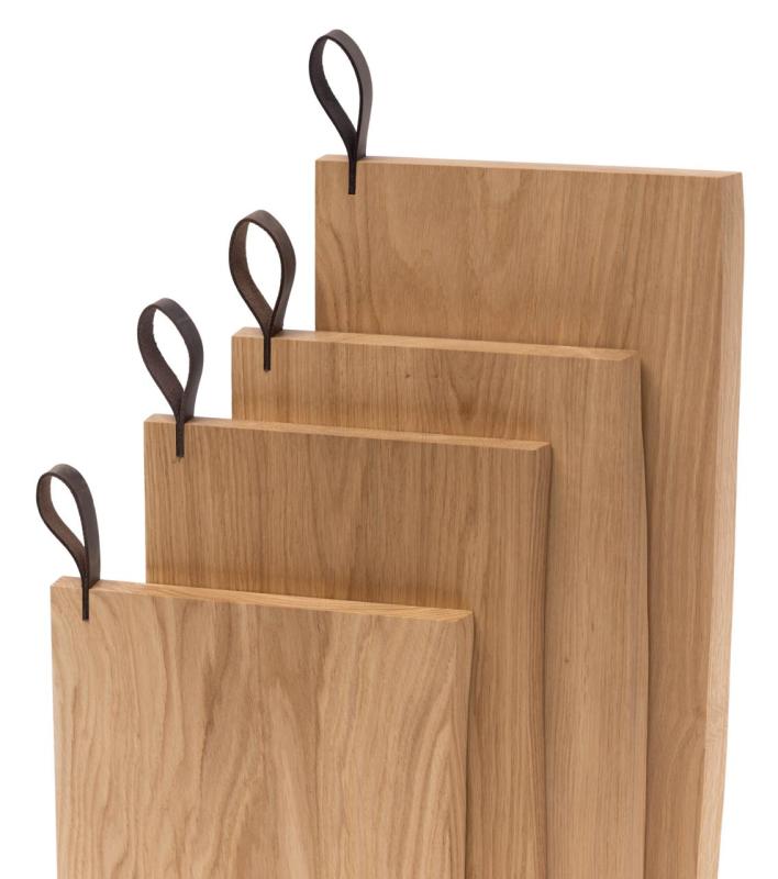 Woodsea Chop-Chop Oak S - Tocător de stejar 25x24cm cu mâner de piele 1208971539