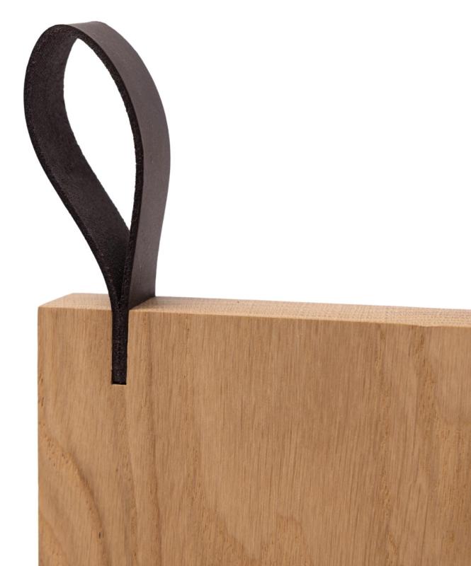 Woodsea Chop-Chop Oak L - Tăietură de stejar 40x24cm cu mâner de piele 1208971541