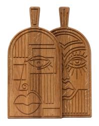 Masca Woodsea Oak - Mască din lemn de stejar, tăietură și placă de servire 38x19 cm 1208971562