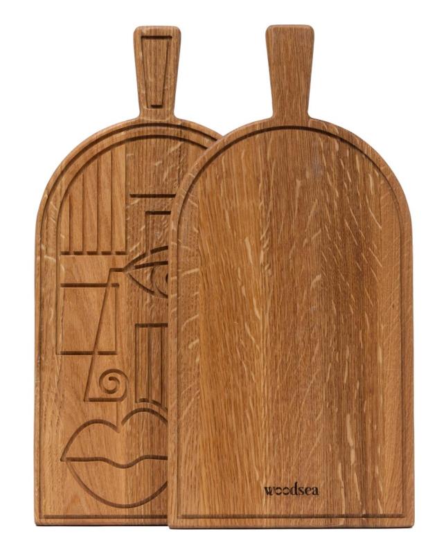 Masca Woodsea Oak - Mască din lemn de stejar, tăietură și placă de servire 38x19 cm 1208971562