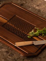 Steak Woodsea Castle - Placă de tăiat și servit steak din nuc, 45x30 cm 1208971569