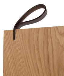 Woodsea Serving S - Placă de servire din stejar 55x17 cm cu mâner de piele 1208971615