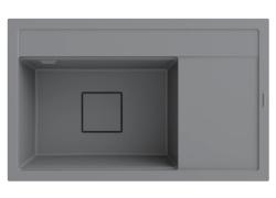 Graniteland Seta Chiuvetă Gri din Granit, montare deasupra, 80x50 cm 1208971621