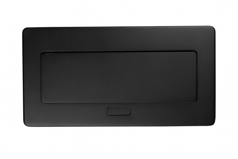 Priză mobilier MULTISOFT, 2xSHUKO, USB A+C, RJ45, cablu HDMI 1.5 m, negru