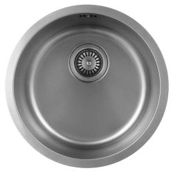 Pure.Sink Rondo Oțel inoxidabil Rotund Chiuvetă încorporată, montare inferioară și superioară 38 cm PRN38-02