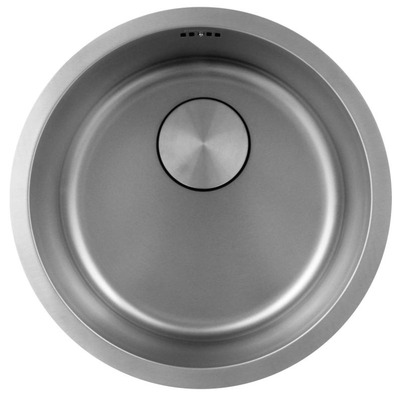 Pure.Sink Rondo Oțel inoxidabil Rotund Chiuvetă încorporată, montare inferioară și superioară 38 cm PRN38-02