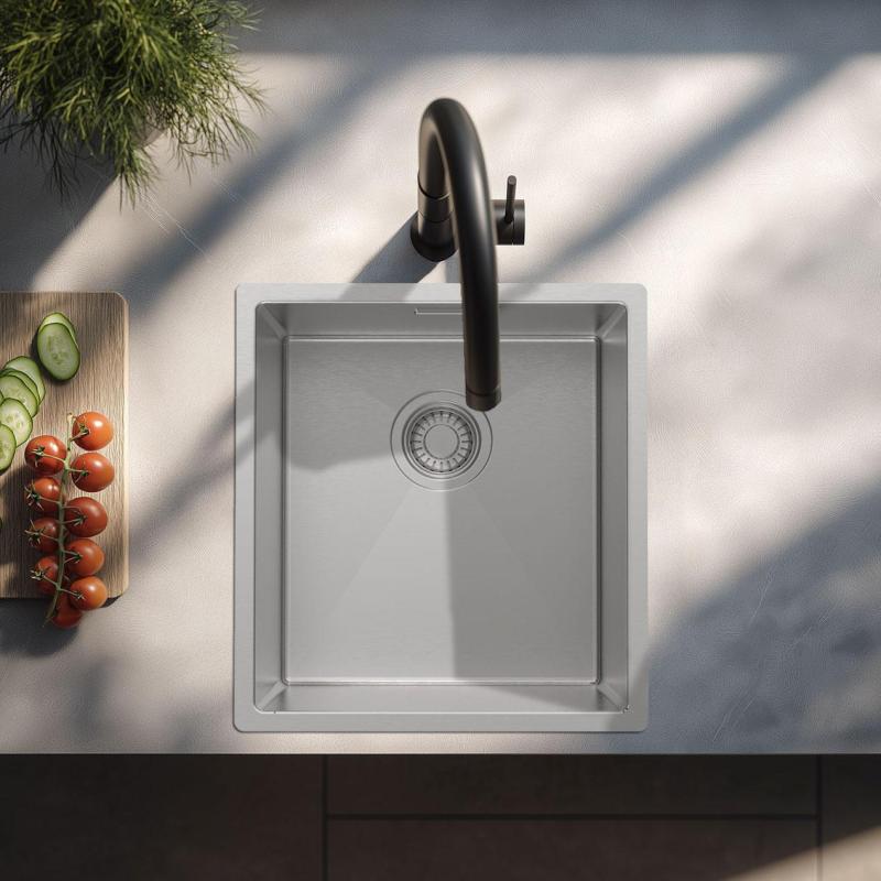 Pure.Sink Luxion chiuvetă din oțel inoxidabil 36x40 cm sub blat, încastrată și montată pe blat PLX3640-02