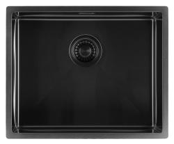 Pure.Sink Luxion PVD Chiuvetă neagră 50x40 cm sub blat, încastrată și montată pe blat PLX5040-63