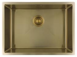 Pure.Sink Luxion Chiuvetă aurie 55x40 cm sub blat, încastrată și montată pe blat PLX5540-60