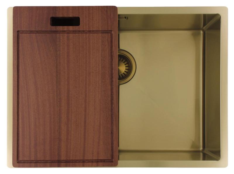 Pure.Sink Luxion Chiuvetă aurie 55x40 cm sub blat, încastrată și montată pe blat PLX5540-60