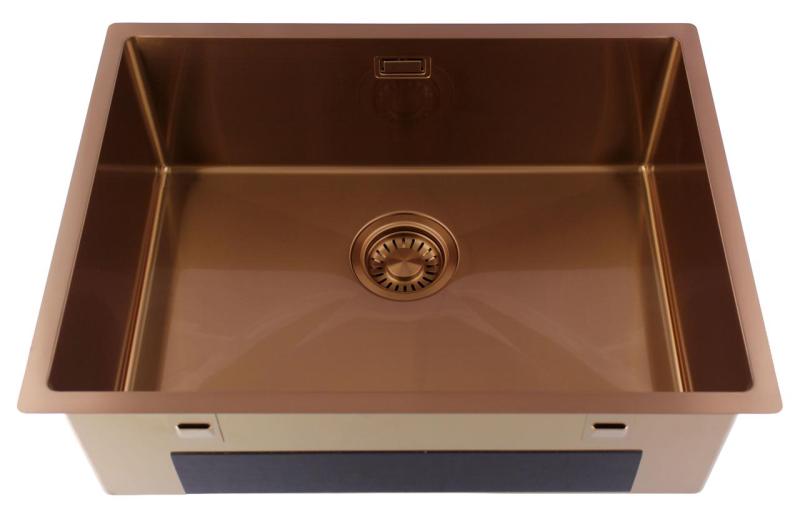 Pure.Sink Luxion Chiuvetă din cupru 55x40 cm pentru montare sub blat, încastrare și montare pe blat PLX5540-62