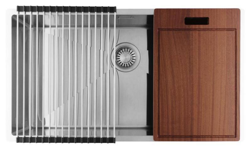 Pure.Sink Luxion Chiuvetă mare din oțel inoxidabil 74x40 cm pentru montare sub blat, încastrare și montare pe blat PLX7440-02