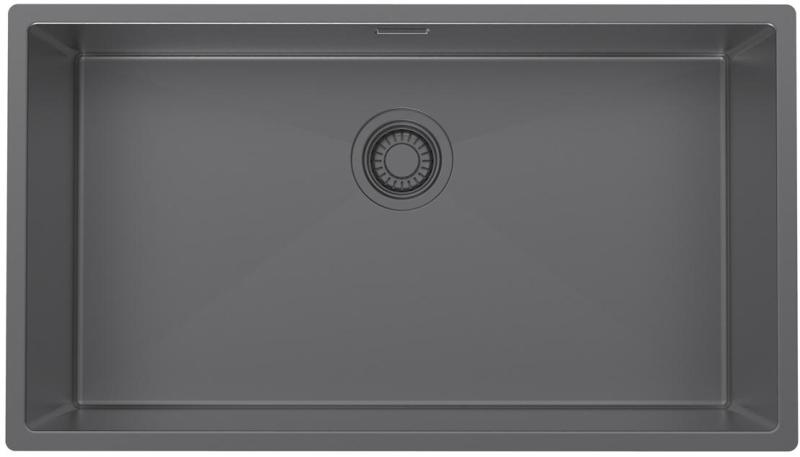 Pure.Sink Luxion Chiuvetă mare din metal Gun 74x40 cm pentru montare sub blat, încastrare și montare pe blat PLX7440-61
