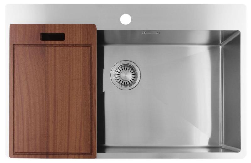 Pure.Sink Luxion Chiuvetă mare din oțel inoxidabil 78x50 cm Tapwing cu orificiu pentru baterie PLX7850T-02