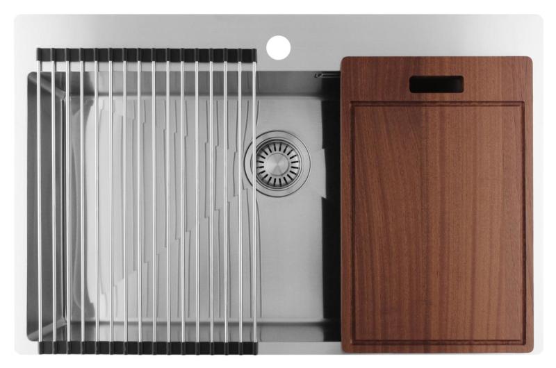 Pure.Sink Luxion Chiuvetă mare din oțel inoxidabil 78x50 cm Tapwing cu orificiu pentru baterie PLX7850T-02