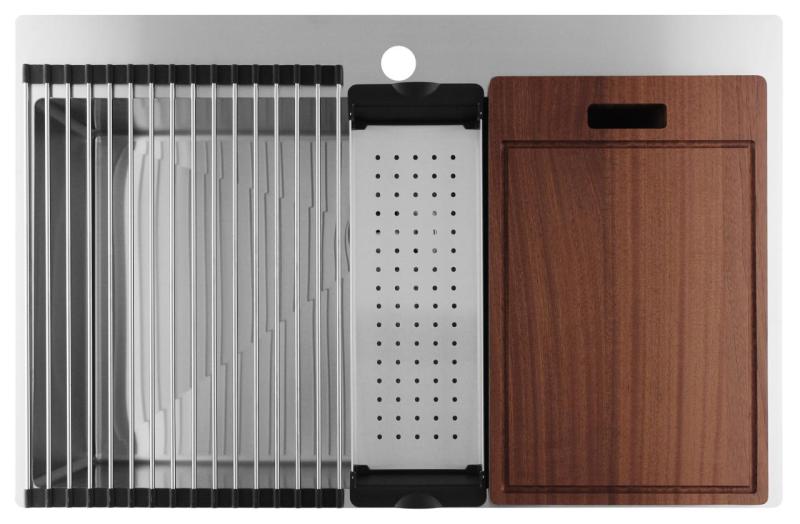 Pure.Sink Luxion Chiuvetă mare din oțel inoxidabil 78x50 cm Tapwing cu orificiu pentru baterie PLX7850T-02